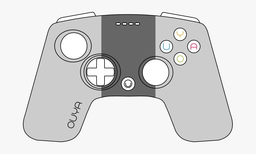 Ouya-controller - Input Device Labelled Diagram, HD Png Download, Free Download