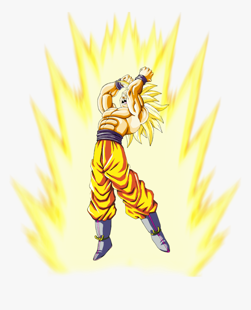 Goku Ssj3 Mid Transformation - Aura Ssj Gif Png, Transparent Png, Free Download