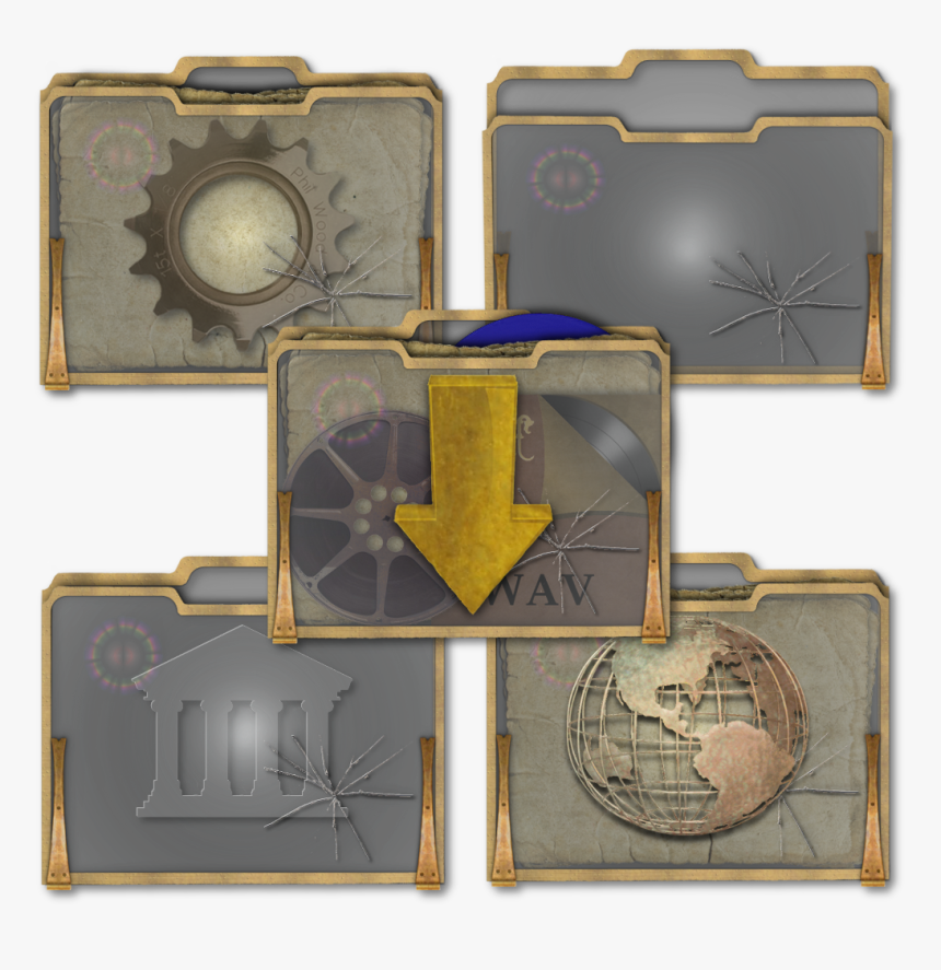 Steampunk Mac Folder Icons, HD Png Download, Free Download