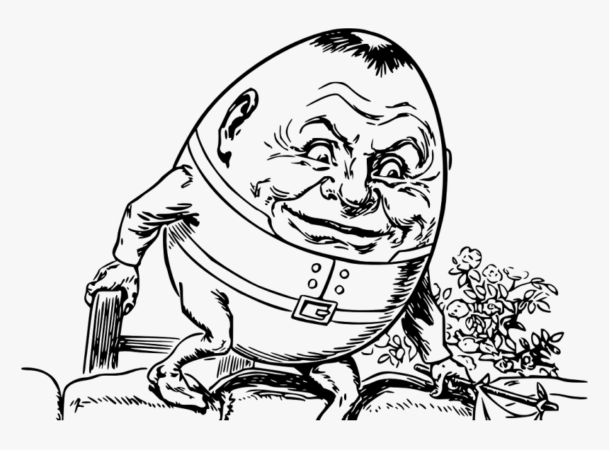 Humpty Dumpty Line Drawing, HD Png Download, Free Download