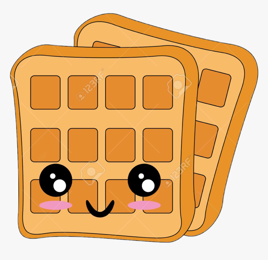 Waffle Kawaii Png, Transparent Png, Free Download