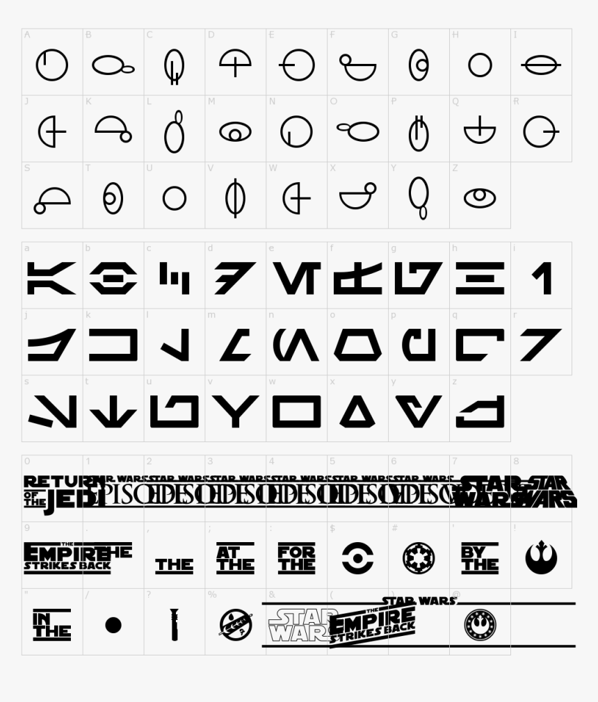 Aurebesh Alphabet, HD Png Download, Free Download