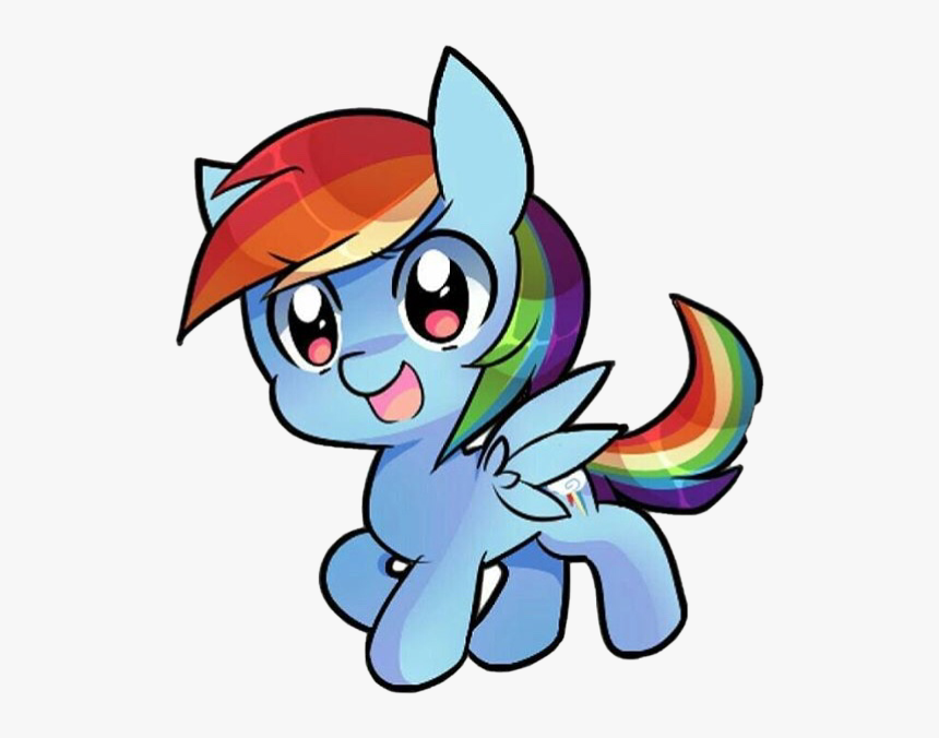 Mylittlepony Rainbowdash Rainbow Horse Kawaii Freetoedi - Kawaii Imagenes De My Little Pony, HD Png Download, Free Download