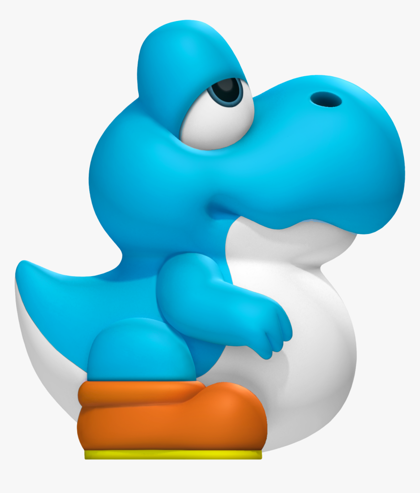 Ice Clipart Cyan - Super Mario Bros Baby Yoshi, HD Png Download - kindpng