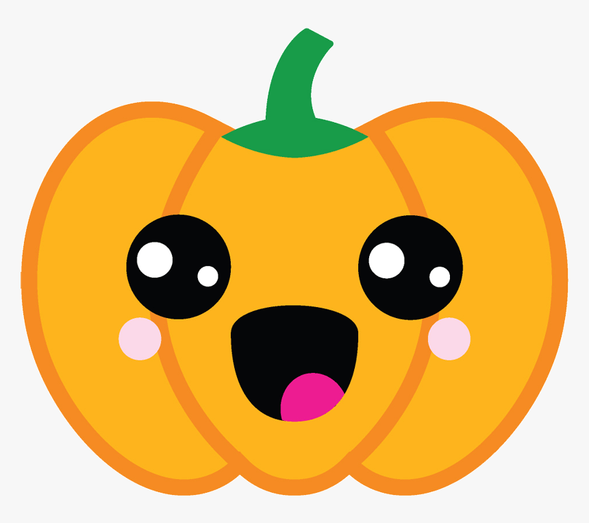 Calabaza Kawaii Png - Pumpkin Emoji, Transparent Png, Free Download