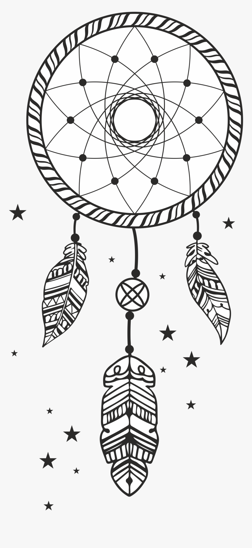 Transparent Dream Catcher Clipart - Redbubble Stickers Dream Catcher, HD Png Download, Free Download