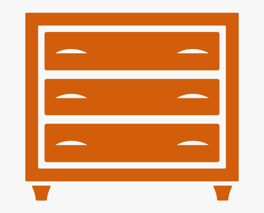 Drawer Chest Icon Orange , Png Download - Wood, Transparent Png, Free Download