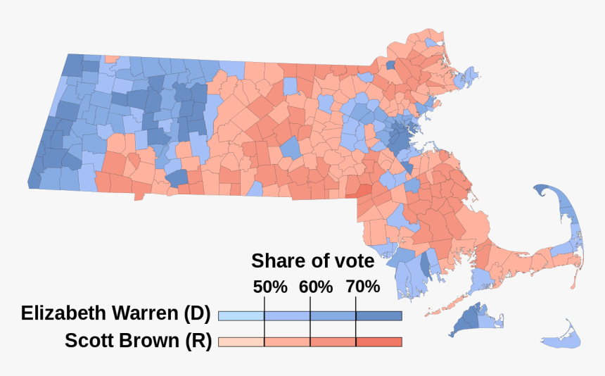 Romney Massachusetts Election Map, HD Png Download, Free Download