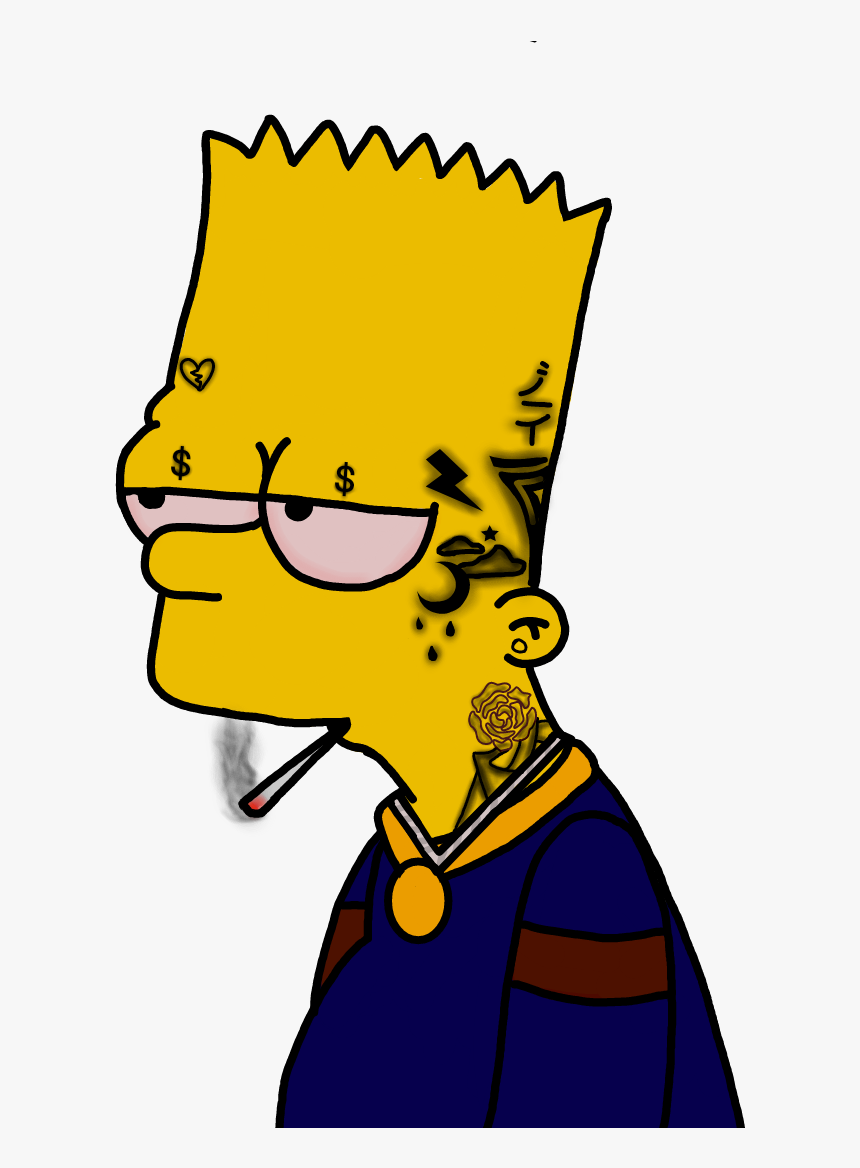 #simpson #simpsons #thesimpsons #bart #bartsimpson - Bart Simpson Tattoo High, HD Png Download, Free Download