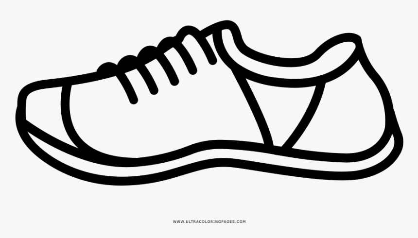 Running Shoe Coloring Page - Shoe Para Dibujar, HD Png Download, Free Download