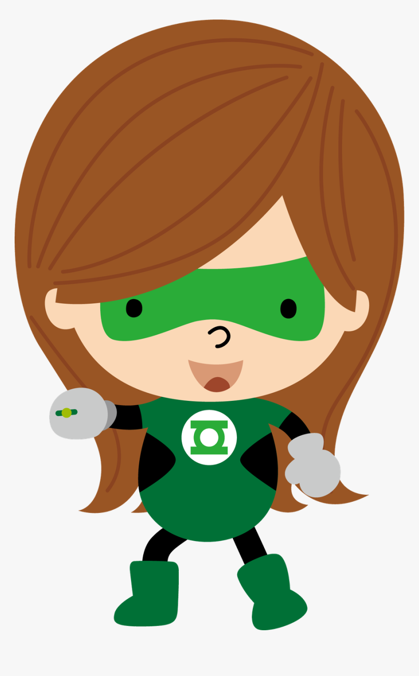 Lanterna Verde Cute Png, Transparent Png - Superhero Clipart Girl Green Lantern, Png Download, Free Download