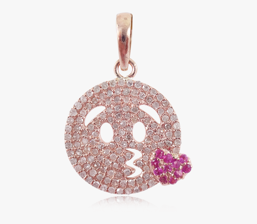 Designer Charm 14k Rose Gold Emoji Pendant - Locket, HD Png Download, Free Download