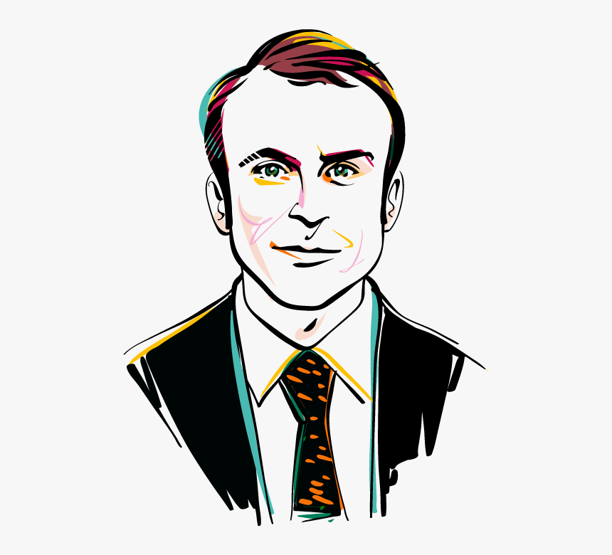 French President Philippe Macron - Cartoon, HD Png Download, Free Download