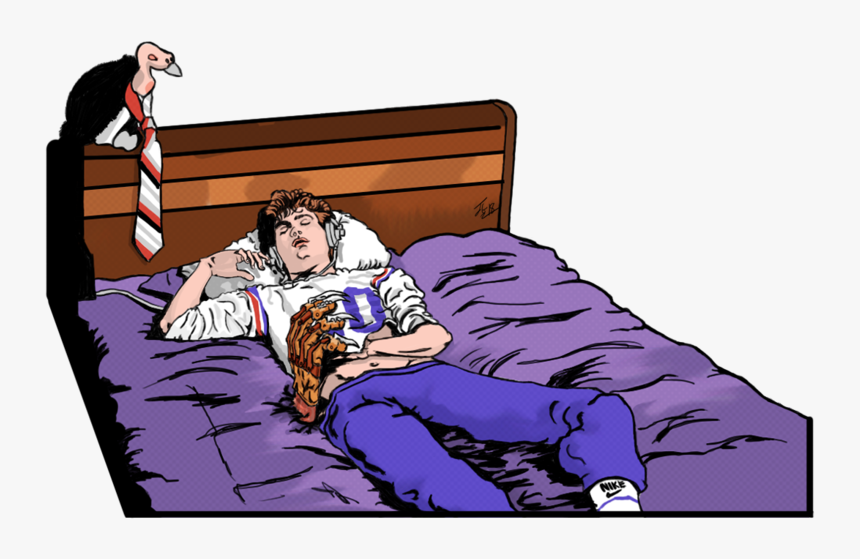 Glen In Bed V2 Final - Cartoon, HD Png Download, Free Download