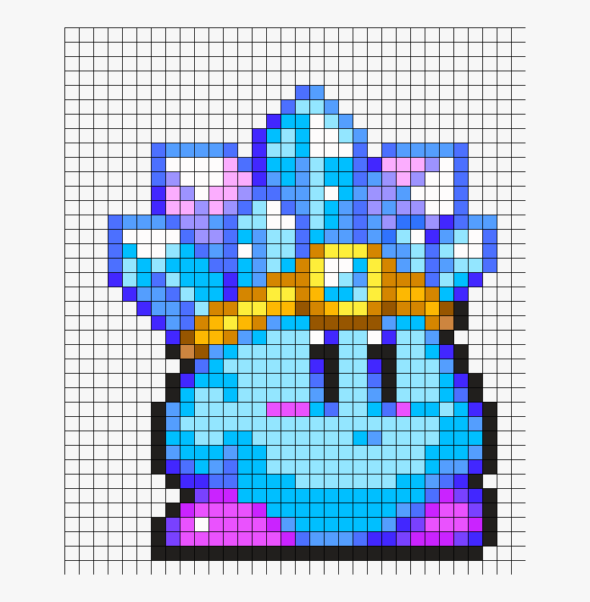 Transparent Emoji Fire Png - Ice Kirby Perler Bead Pattern, Png Download, Free Download