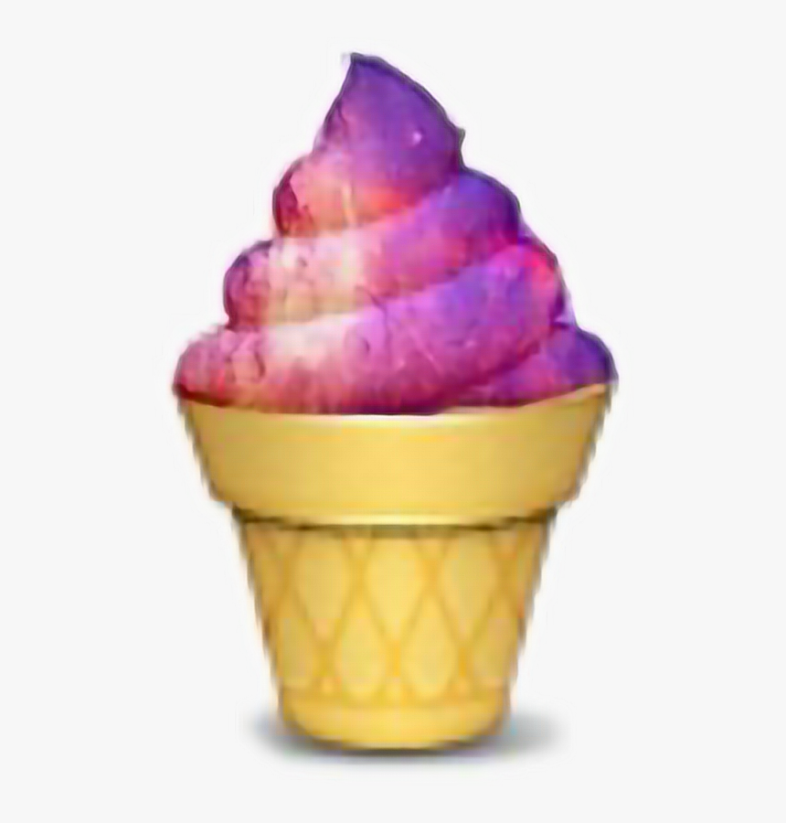 #galaxy #icecream #pink #yellow #purple #ice #emoji - Ice Cream Emoji On Whatsapp, HD Png Download, Free Download