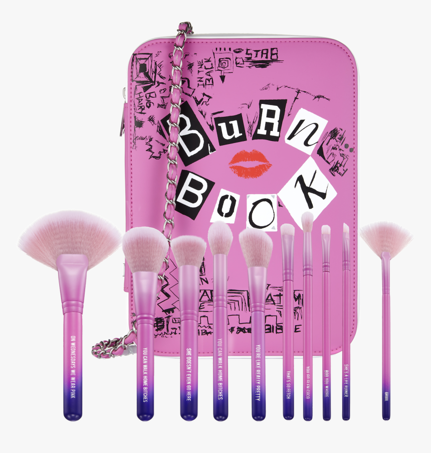 Mg Bag With Brushes Cutout - Mean Girls Makeup Brushes, HD Png Download, Free Download