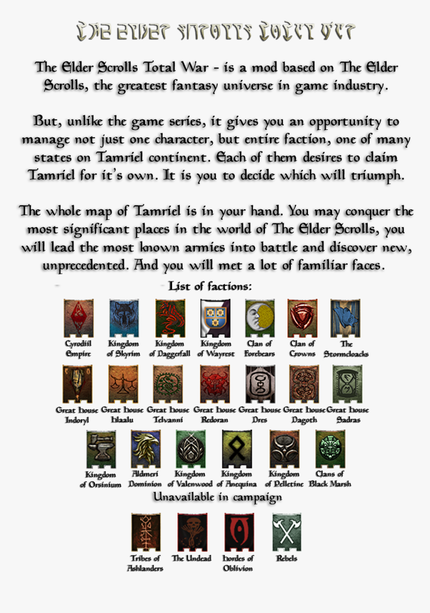 Testw Moddb Text - Total War Third Age V, HD Png Download, Free Download