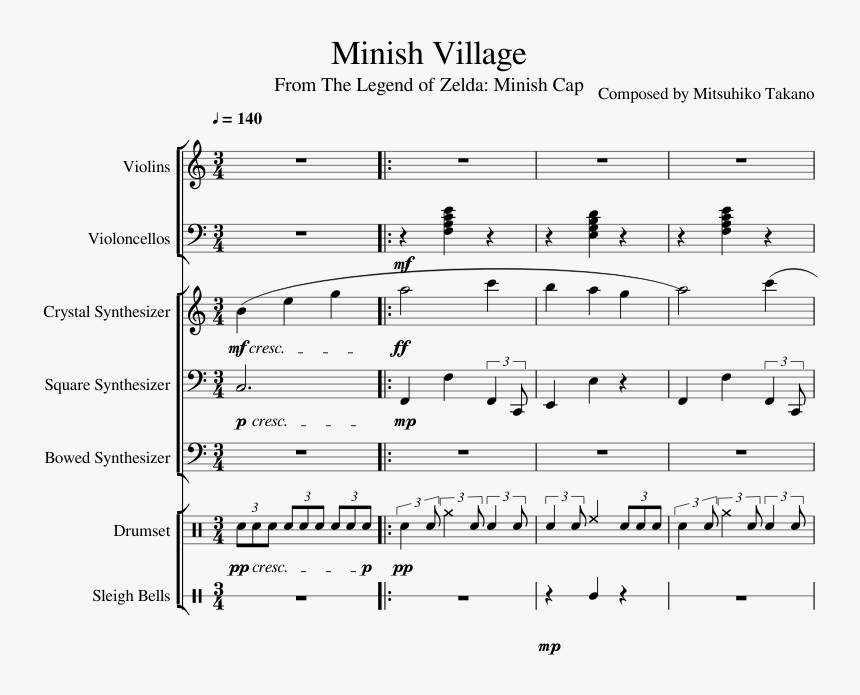 Zelda Minish Minish Woods Sheet Music Piano, HD Png Download, Free Download