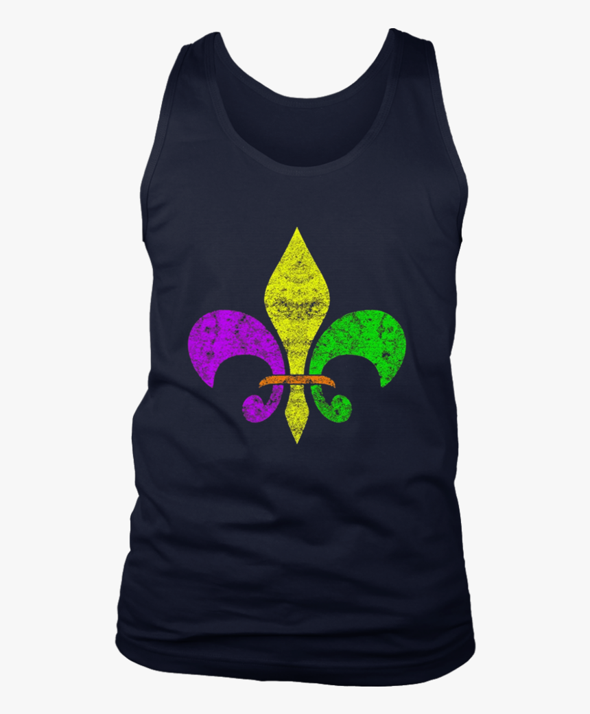 Fleur De Lis Mardi Gras New Orleans Funny Top T-shirt - T-shirt, HD Png Download, Free Download