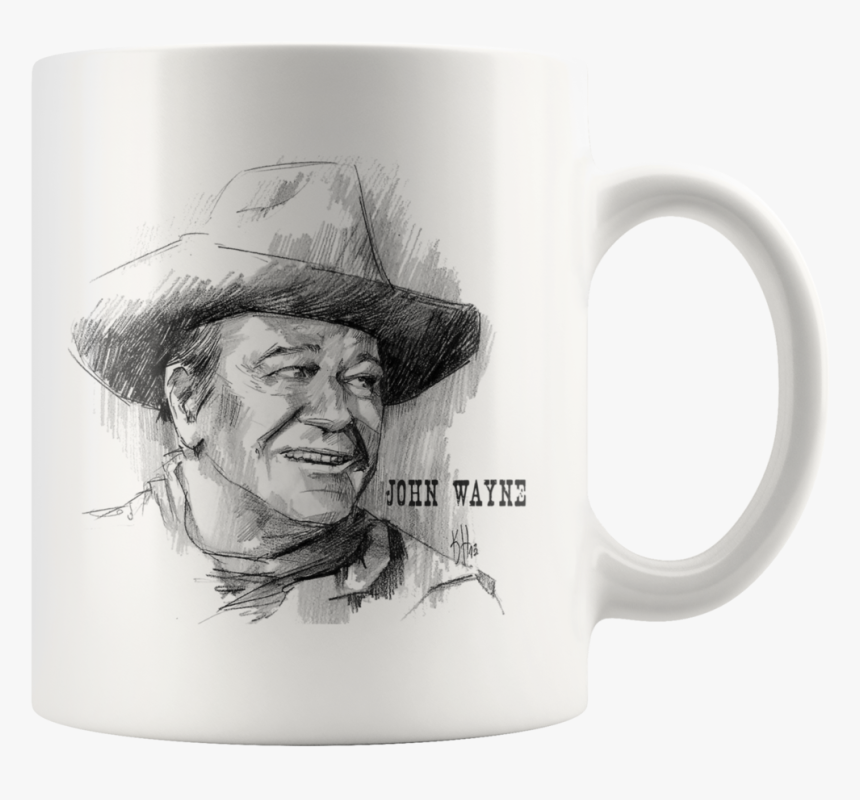 Awesome John Wayne Mug 11oz Hand Drawn Image - Beer Stein, HD Png Download, Free Download