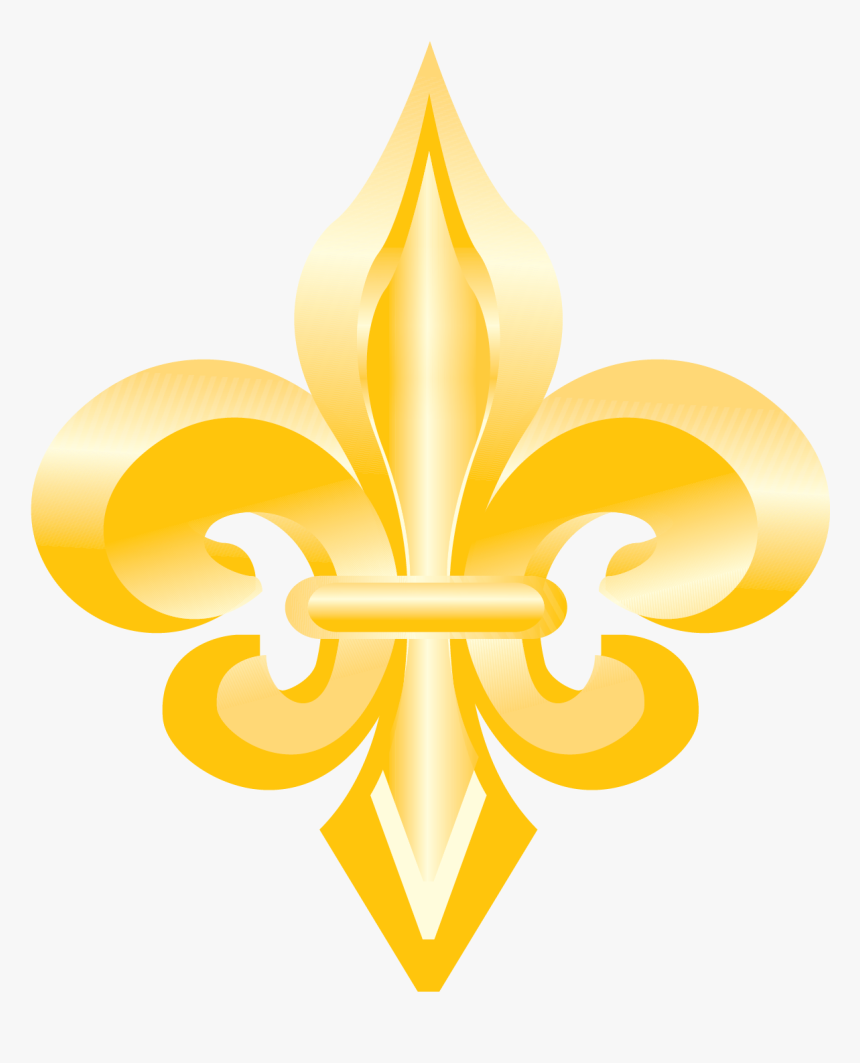 Fleur De Lis - Gold Flor De Lis Transparente, HD Png Download, Free Download