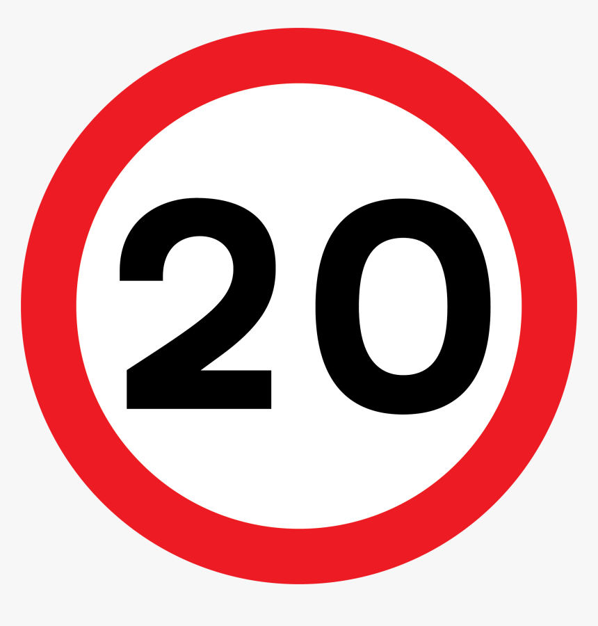 20 Speed Limit Road Sign, HD Png Download, Free Download