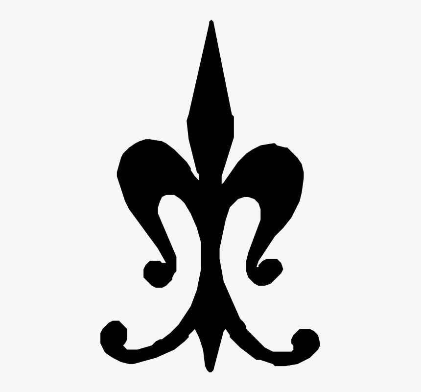 Fleur De Lis Silhouette Black Decoration Symbol - Ancient Christian Symbols, HD Png Download, Free Download