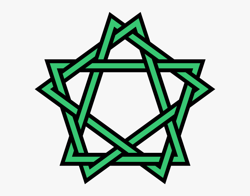 Interlaced Ten-point Star In Irregular Decagon - Pointed 10 Point Star, HD Png Download, Free Download