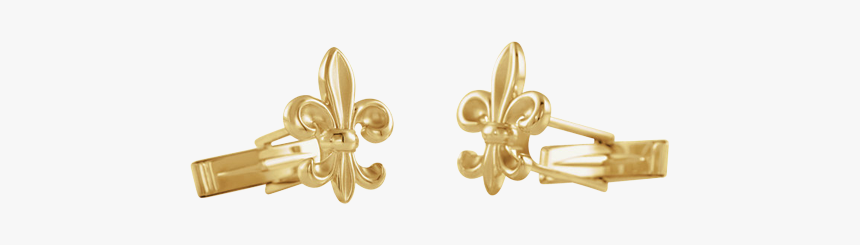 Fleur De Lis Cuff Links - Earrings, HD Png Download, Free Download