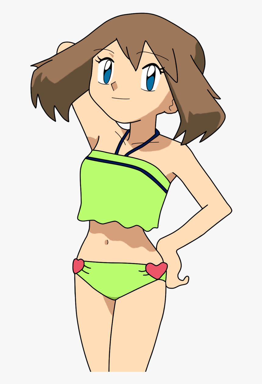 Pokemon May Green Bikini, HD Png Download - kindpng.