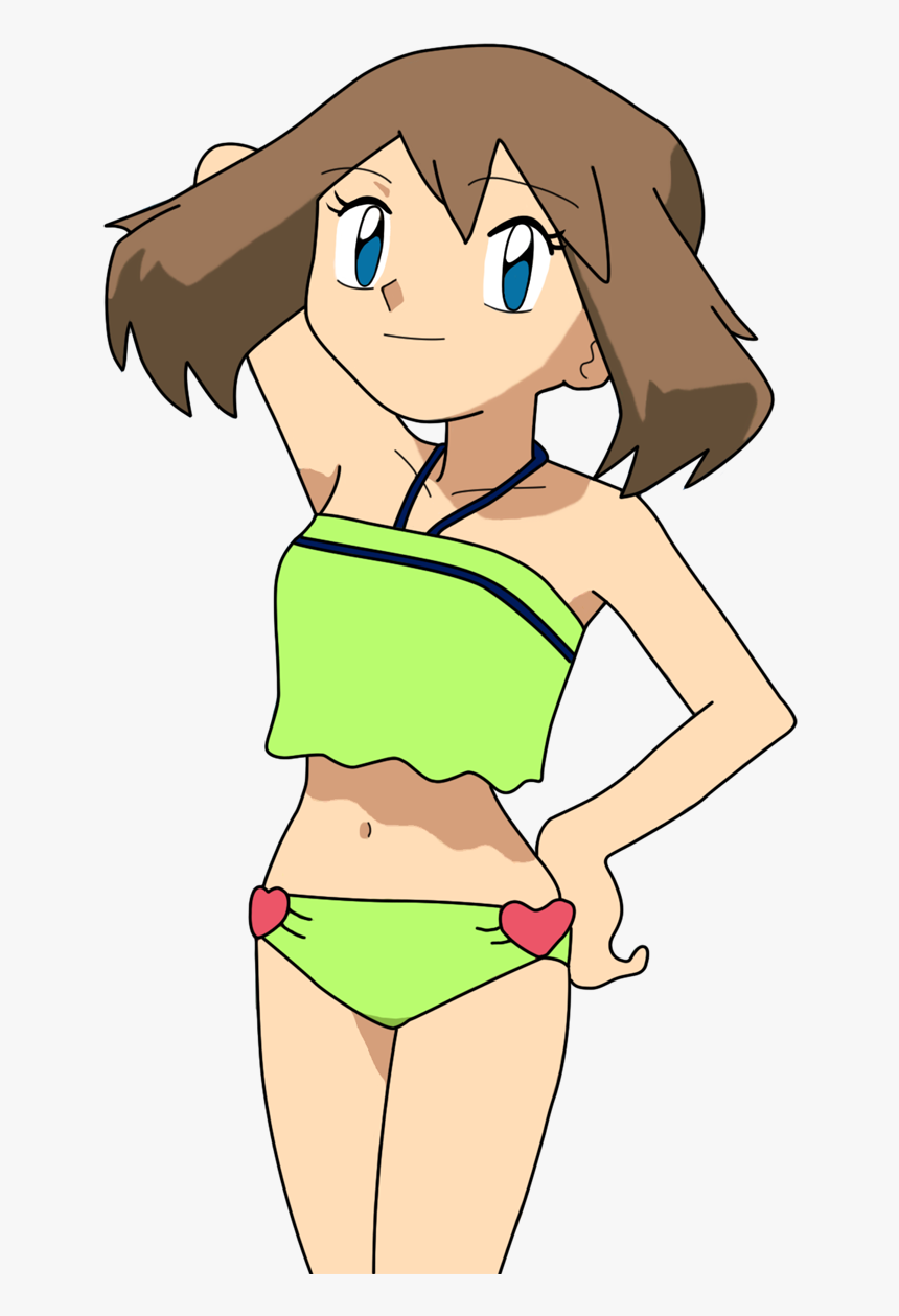 Pokemon May Green Bikini Hd Png Download Kindpng