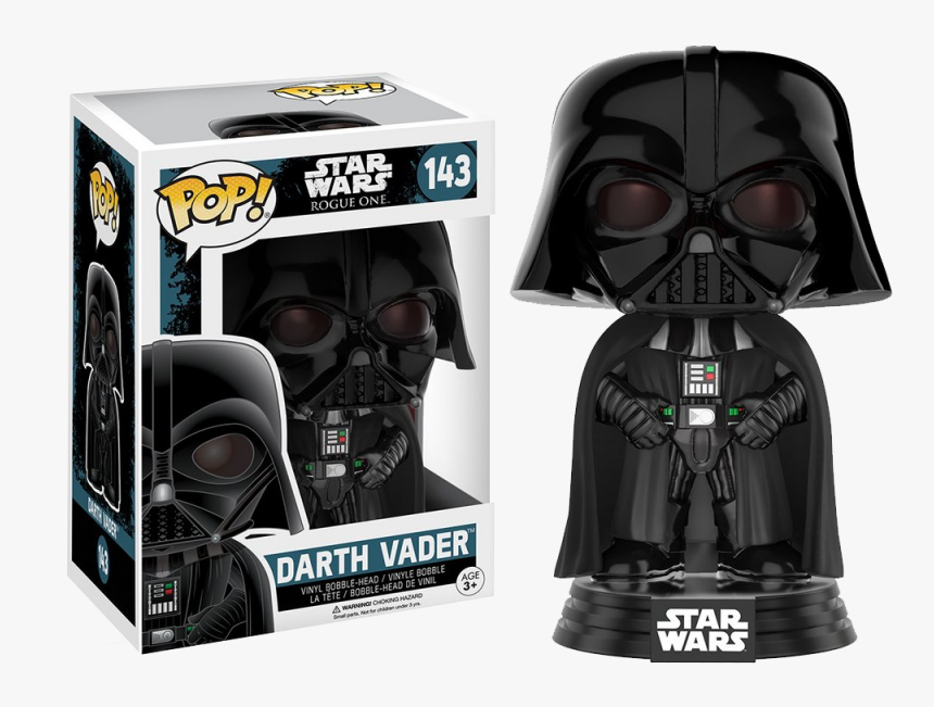 Darth Vader Png Head -vinyl Star Wars Bobble Head - Funko Pop Darth Vader Rogue One, Transparent Png, Free Download