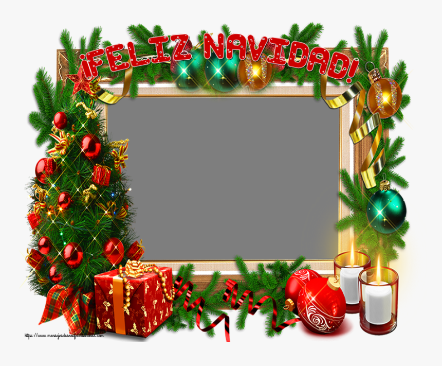 Felicitaciones Personalizadas De Navidad - Christmas Frame Png, Transparent Png, Free Download