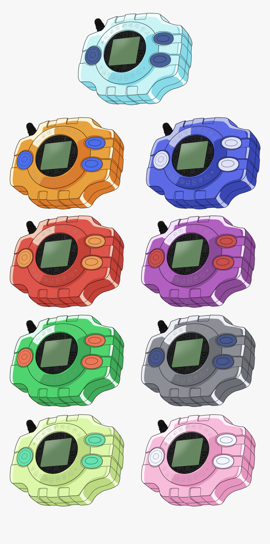Digivice Digimon Adventure All Color, HD Png Download, Free Download
