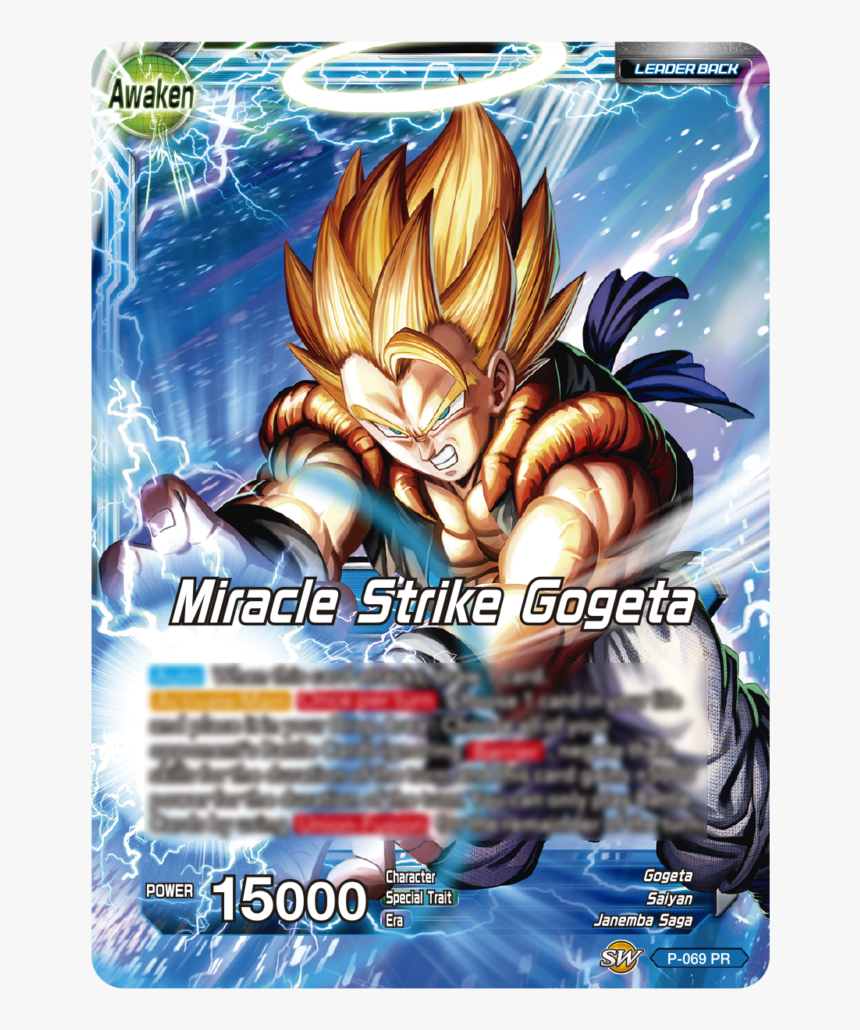 Dragon Ball Super Card - Dragon Ball Super Gogeta Card, HD Png Download, Free Download