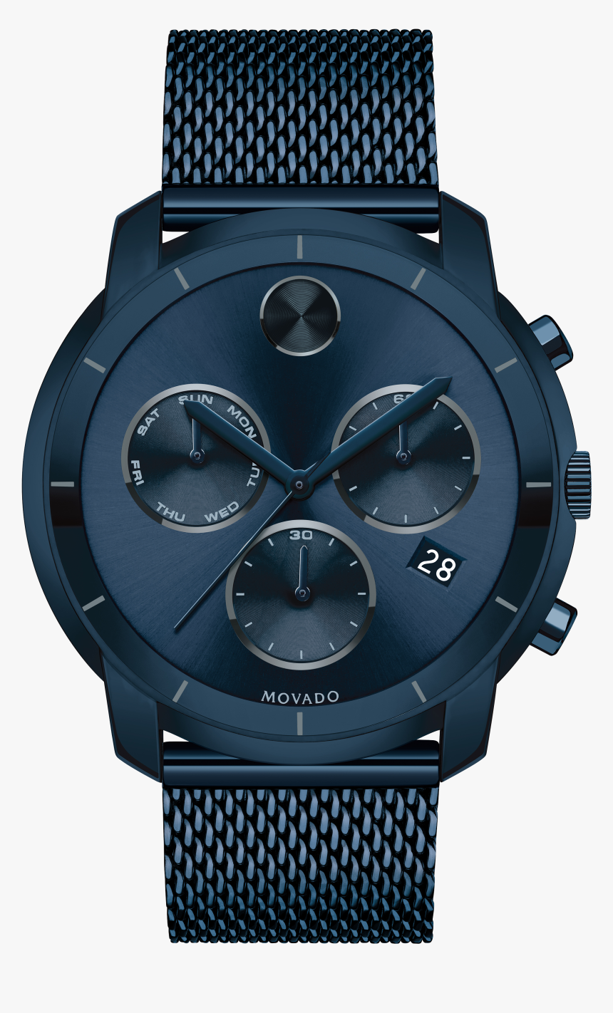 Movado Bold Thin - Movado Bold Ink Blue Dial Chronograph Men's Watch, HD Png Download, Free Download