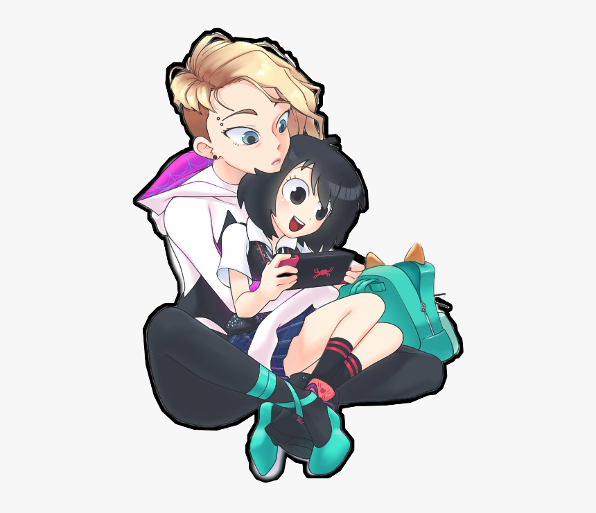 Spidergwen Peniparker Freetoedit - Spider Gwen X Peni Parker, HD Png Download, Free Download