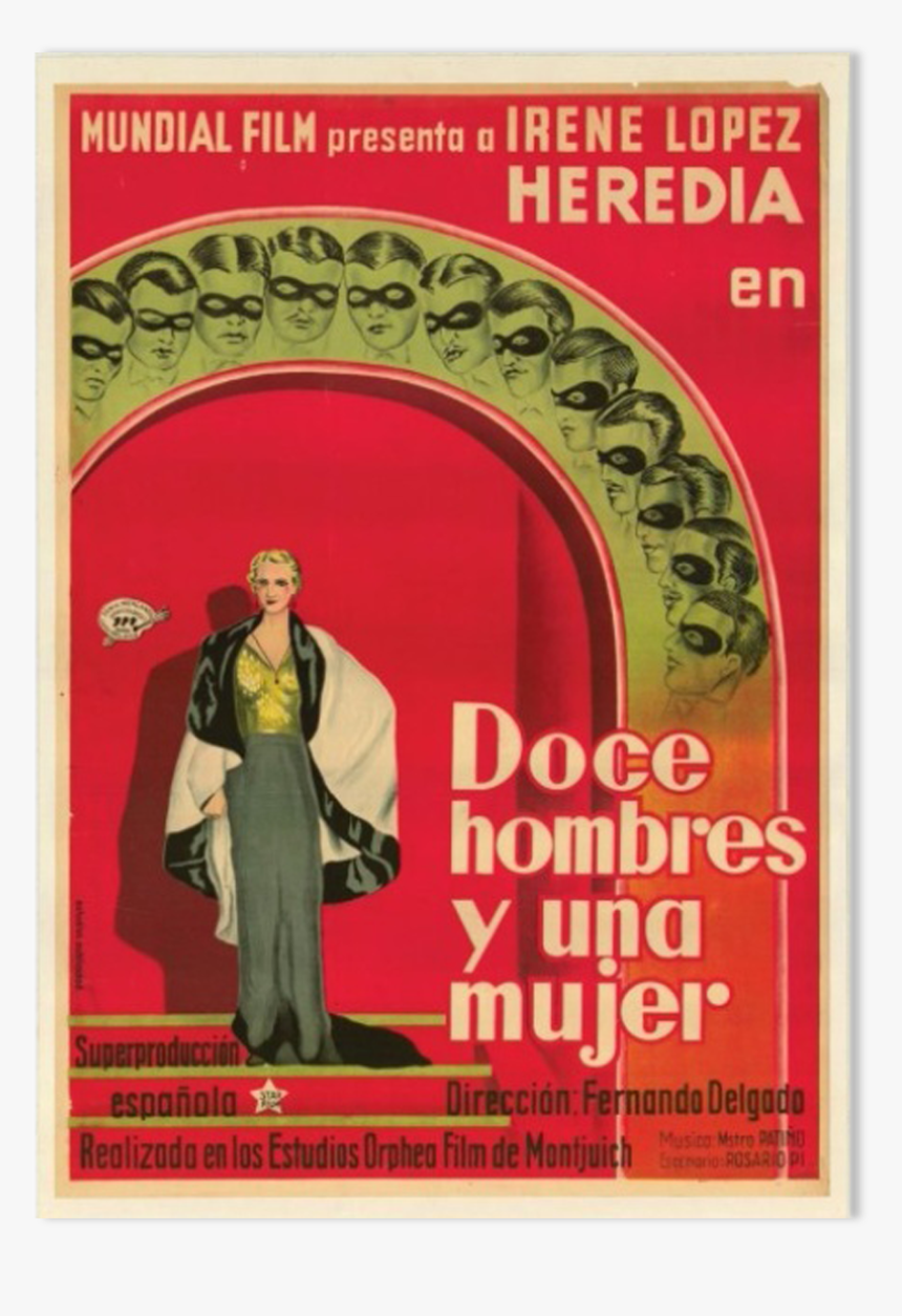 Old Poster Of The Movie Doce Hombres Y Una Mujer"
 - Poster, HD Png Download, Free Download