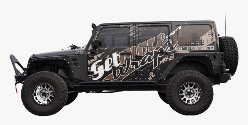 Jeep Rubicon Matt 3m Vehicle Wraps With Custom Design - Jeep Wrap Designs, HD Png Download, Free Download