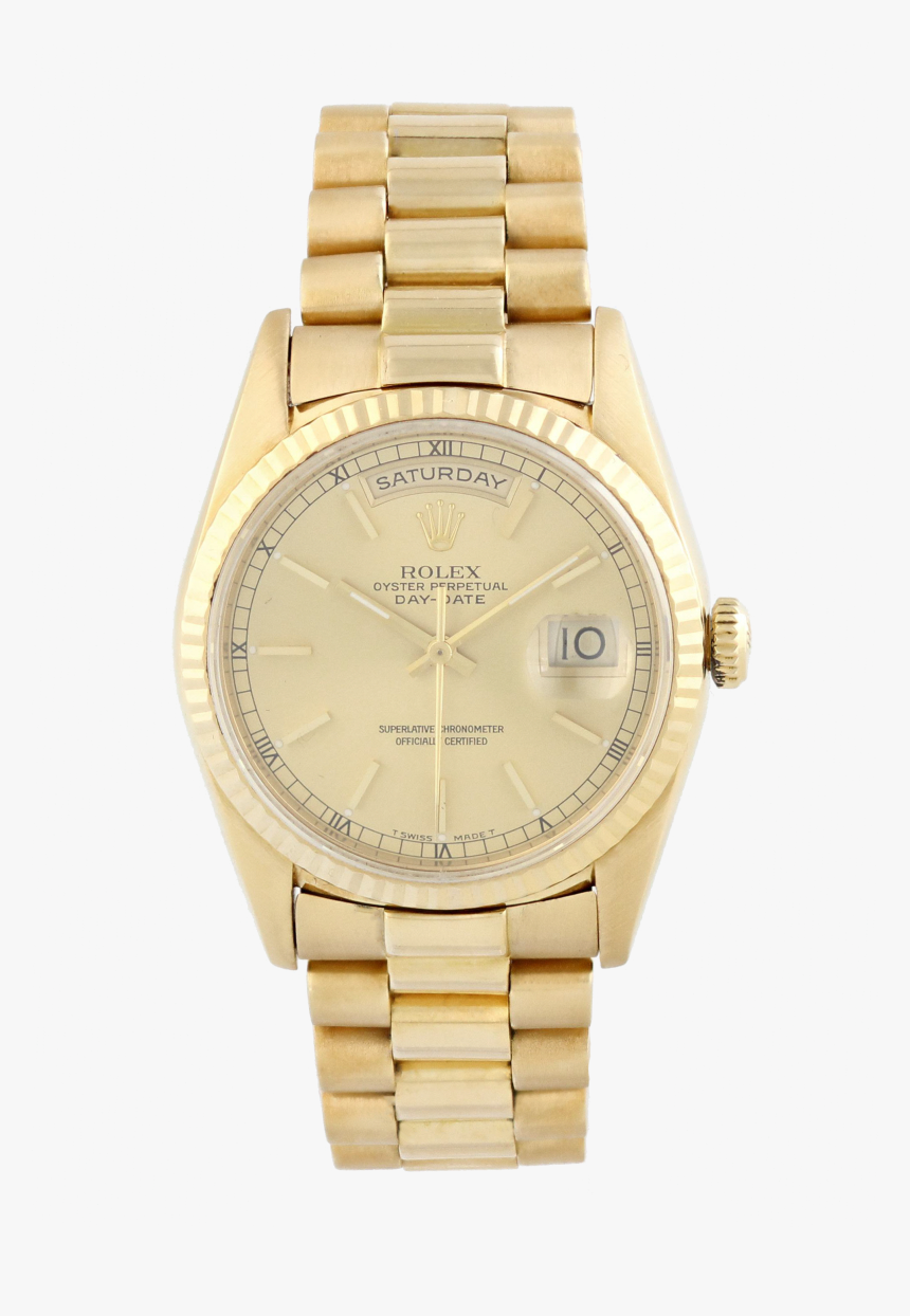Rolex Day-date President 18238 18k Yellow Gold Watch - 勞力士 三 色 金, HD Png Download, Free Download