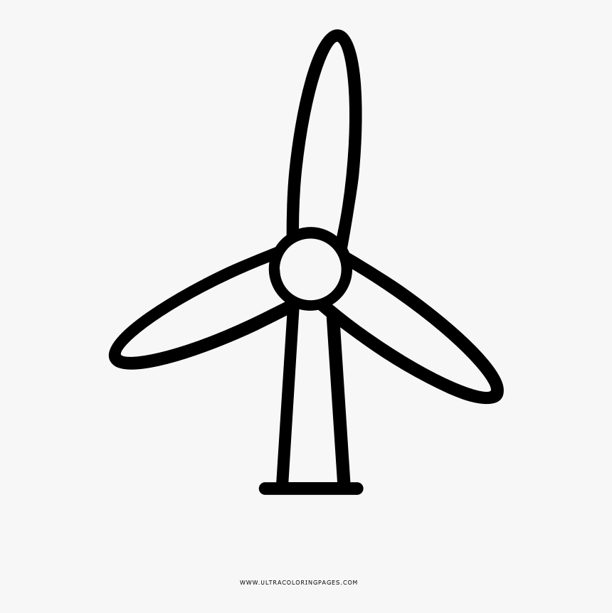Wind Energy Coloring Page - Windmill, HD Png Download, Free Download
