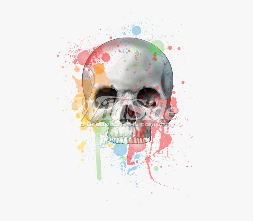 Transparent Splatters Png - Skull, Png Download, Free Download