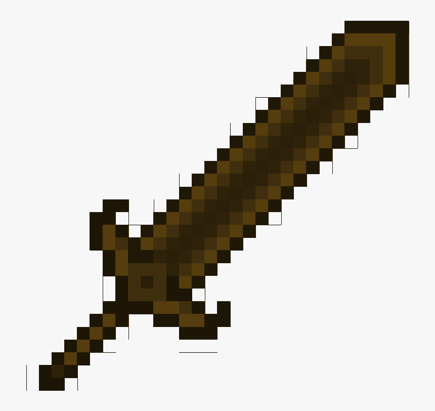 Minecraft Wooden Sword Minecraft Wood Sword Related - Minecraft Sword Png, Transparent Png, Free Download