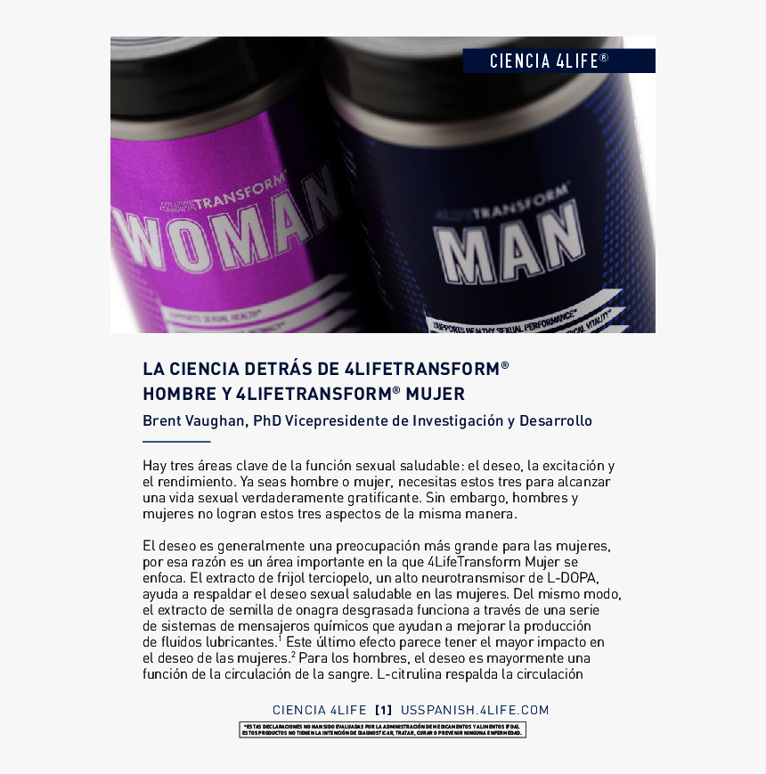 La Ciencia De 4lifetransform® Hombre Y Mujer - Woman 4life, HD Png Download, Free Download