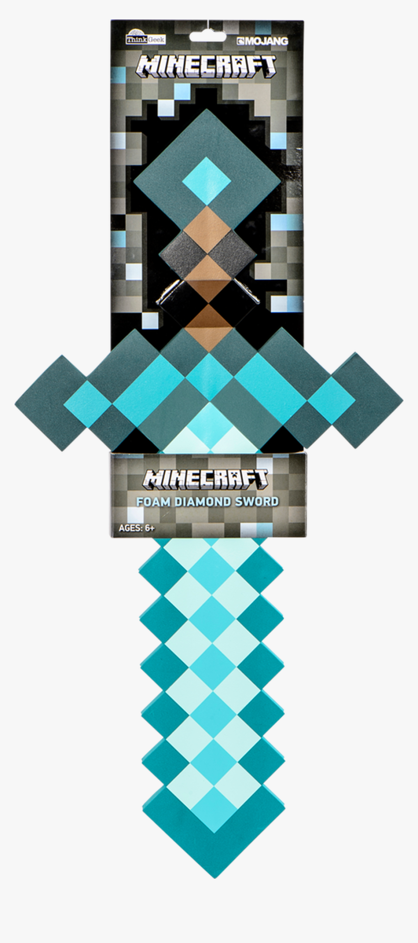 Transparent Minecraft Diamond Sword Png - Minecraft Long Enchanted Diamond Sword, Png Download, Free Download