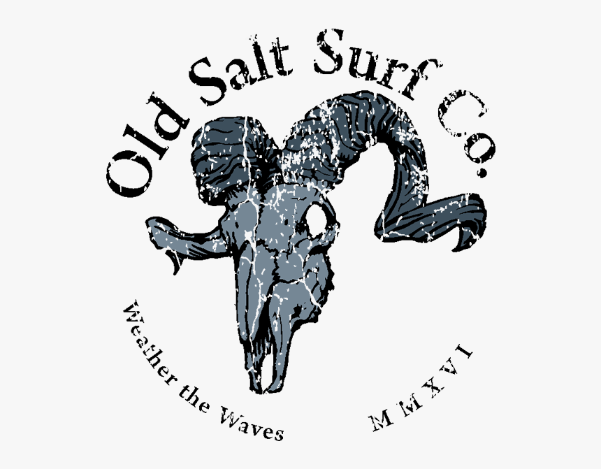 Old Salt Logo Weathered Faded Skull Ram Ui Design Logo - Illustration, HD Png Download, Free Download