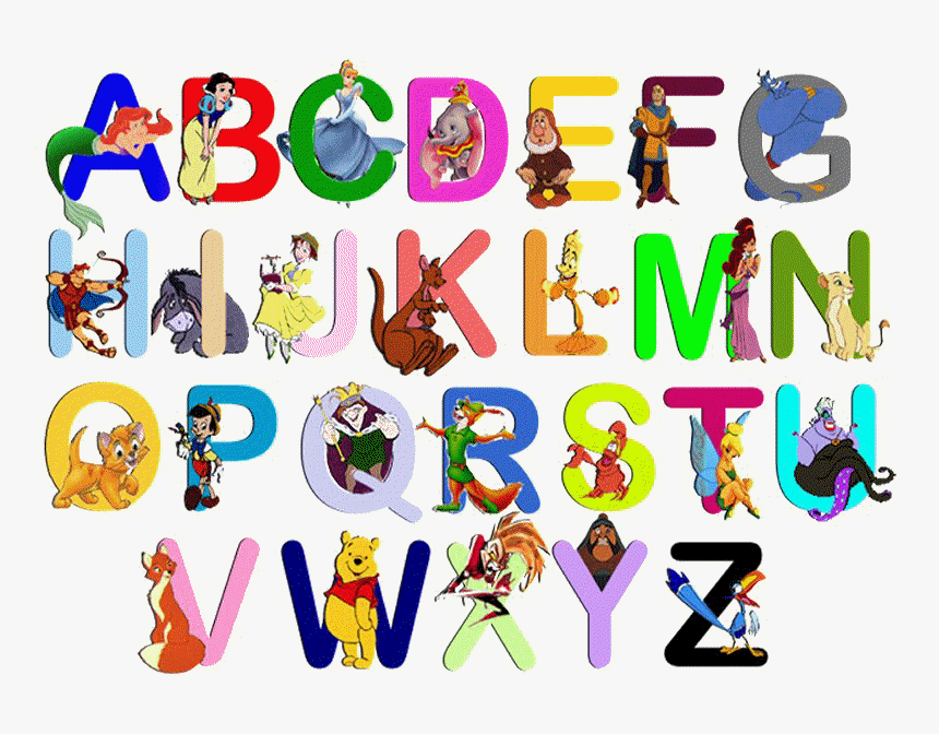 Disney Characters Alphabet Letters, HD Png Download, Free Download