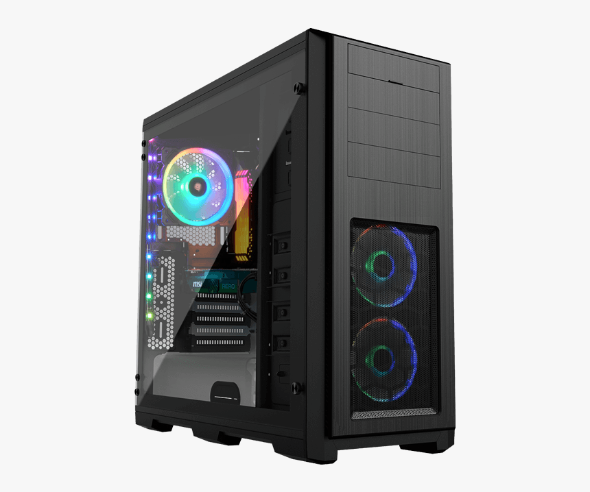 Amd Trx40 2-way Gpu Tower Gaming Desktop - Phanteks Enthoo Pro Full Tower Chassis Window Cases, HD Png Download, Free Download