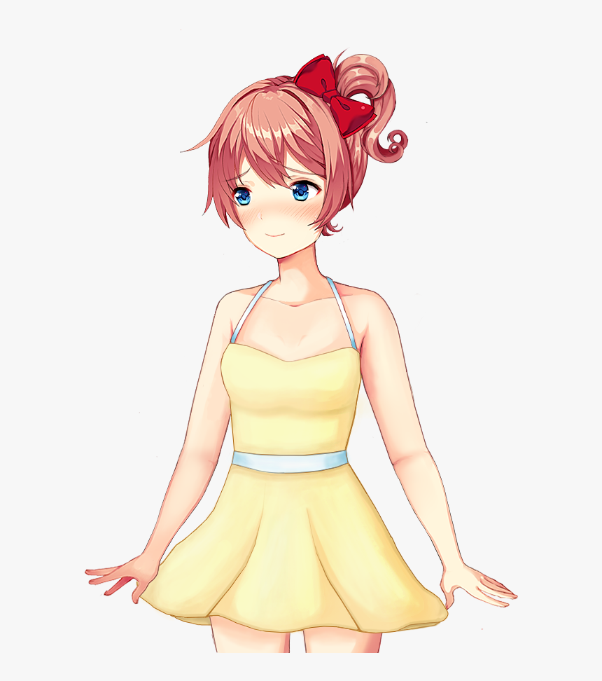 Sayori In A Dress, HD Png Download, Free Download